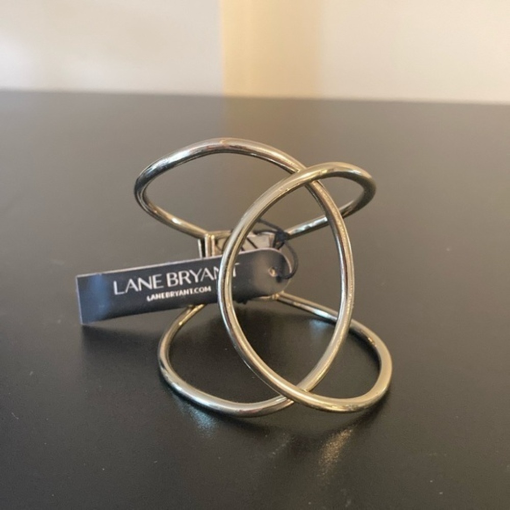 Lane Bryant Silver Geometric Cuff Bracelet